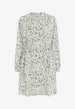 Tommy Hilfiger COASTAL FLORAL PRINT MINI  Shirt dress coastal floral ditsy spring lime COASTAL FLORAL PRINT MINI Платье-рубашка прибрежный цветочный дитси весенний лайм
