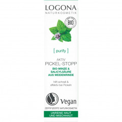 Logona Aktiv Pickel-Stopp Bio-Minze &amp; Salicylsaure aus der Weidenrinde  Active Pimple Stop Органическая мята и салициловая кислота из коры ивы