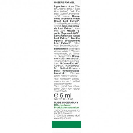 Logona Aktiv Pickel-Stopp Bio-Minze & Salicylsaure aus der Weidenrinde  Active Pimple Stop Органическая мята и салициловая кислота из коры ивы