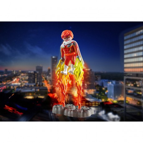 PLAYMOBIL 2er Set: 70872 Superheld + 70876 Kind mit Monsterchen Набор из 2 предметов: 70872 супергероя + 70876 ребенка с монстром