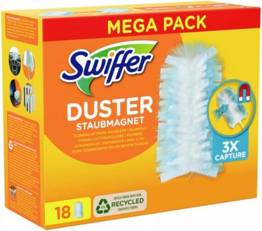 Swiffer  Staubmagnet Nachfullpack 18St х 2stk, Свиффер Сменные салфетки-насадки для магнитной щетки, 18 штук  х 2 упаковки