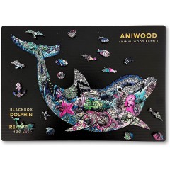 ANIWOOD Holz-Puzzle Delphin M (130 Teile) Пазл деревянный Дельфин М (130 деталей)