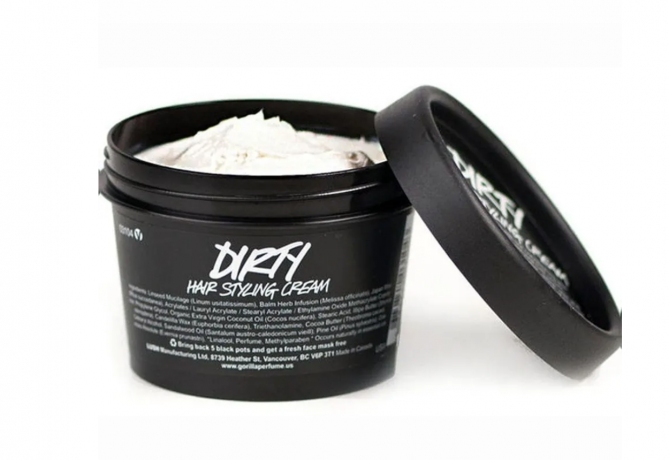 Lush Dirty Hair styling cream 90ml, Крем для укладки волос матирующий стайлинг крем, средняя фиксация, мужской и унисекс, текстурирующий, сандал и кокос