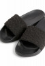 Tommy Hilfiger ELEVATED QUILTED MONOGRAM  Pool slides black ВЫСОКАЯ СТЕГАНАЯ МОНОГРАММА Шлепанцы для бассейна черный