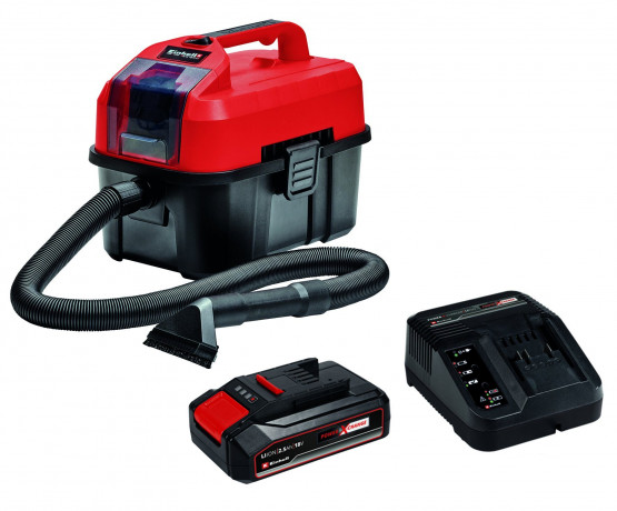 Einhell Einhell Nass-Trocken-Akkusauger TE-VC, Bequemes Verstauen des enthaltenen Zubehors direkt am Gerat Беспроводной пылесос Einhell для влажной и сухой уборки TE-VC, удобное хранение прилагаемых аксессуаров прямо на устройстве.