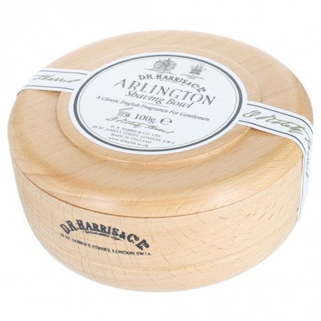 D.R. Harris Arlington Shaving Soap in Beech Bowl Мыло для бритья Arlington в миске из бука