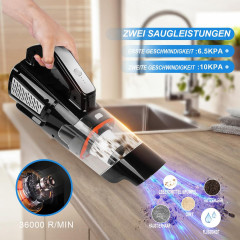 Mutoy Mutoy Akku-Handstaubsauger Akku-Handstaubsauger,10000Pa Handstaubsauger,Kabellos Autostaubsauger, mit wiederaufladbarer 2000mAh Batterie und Hepa-Filter, 3x2000mAh wiederaufladbare,Nass/Trocken,mit Waschbar HEPA-Filter  Беспроводной ручной пылесос M