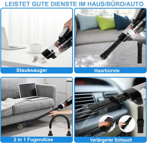 Mutoy Mutoy Akku-Handstaubsauger Akku-Handstaubsauger,10000Pa Handstaubsauger,Kabellos Autostaubsauger, mit wiederaufladbarer 2000mAh Batterie und Hepa-Filter, 3x2000mAh wiederaufladbare,Nass/Trocken,mit Waschbar HEPA-Filter Беспроводной ручной пылесос M