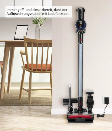 Genius Genius Akku-Hand-und Stielstaubsauger Invictus X9 Facelift Deluxe 26-tlg., Nass- Trockenreiniger, 450,00 W, beutellos HEPA Filter, Akkusauger bis zu 55 Min Laufzeit Ladestation Burste Set Genius беспроводной ручной пылесос Invictus