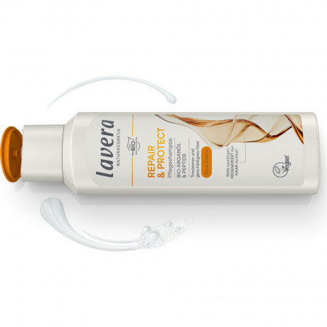 LAVERA PFLEGESHAMPOO REPAIR & PROTECT Bio-Arganol & Peptide, 250 ml, Лавера Шампунь для восстановления повреждённых волос, био-аргановое масло и укрепляющие пептиды, 250 мл