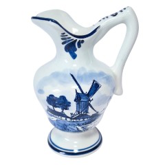 DELFTS HOLLAND Ваза дельфийский фарфор &quot;Мельница&quot;, 12см, Голландия, 1960-70гг.