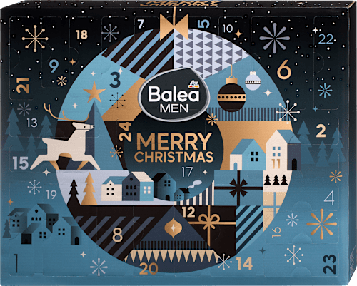 Balea MEN Adventskalender 2026 MERRY CHRISTMAS, 1 St, Адвент-календарь 2026 MERRY CHRISTMAS с 24 сюрпризами для мужского ухода, 1 шт.