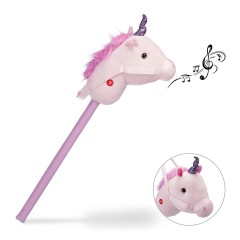relaxdays Steckenpferd Einhorn mit Sound Хобби лошадь единорог со звуком