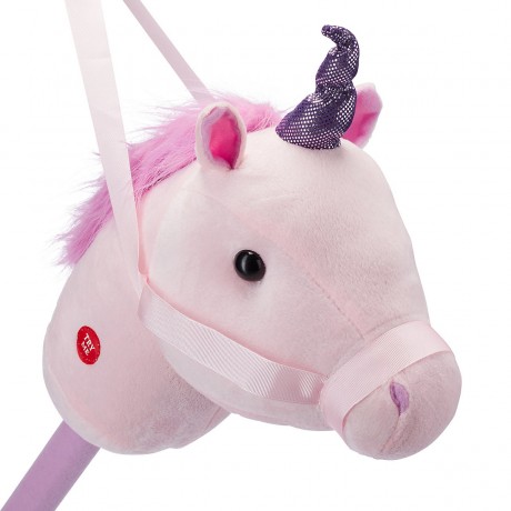 relaxdays Steckenpferd Einhorn mit Sound Хобби лошадь единорог со звуком