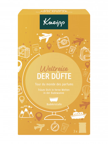 Kneipp Weltreise der Duefte Geschenkset, 1 Stueck, Kneipp подарочный набор Weltreise der Duefte из трёх кристаллов для ванны, 1 шт,