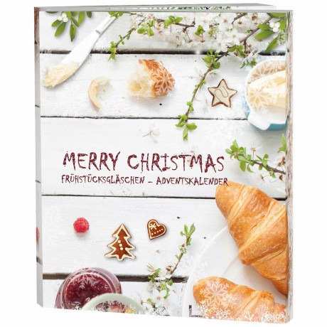 Fruehstuecksglaeschen Adventskalender Buch, Fruehstuecksglaeschen адвент-календарь-книга 2026 с 24 мини-баночками для завтрака, 679 г