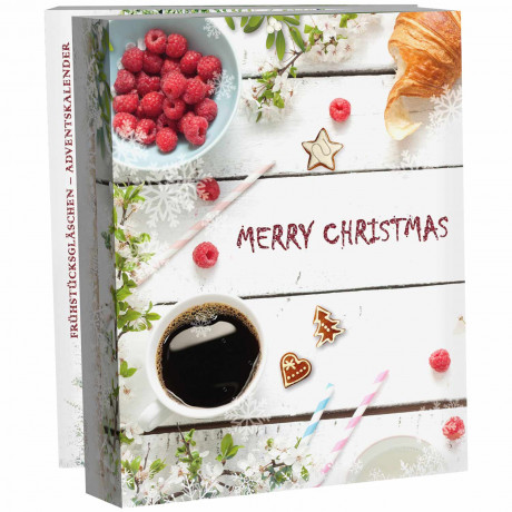 Fruehstuecksglaeschen Adventskalender Buch, Fruehstuecksglaeschen адвент-календарь-книга 2026 с 24 мини-баночками для завтрака, 679 г
