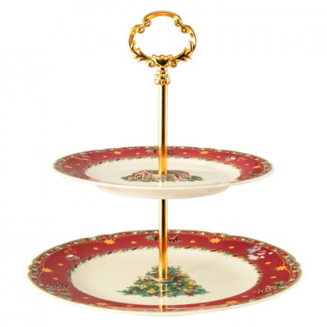 Seltmann Weiden Seltmann Weiden Marie-Luise Weihnachtsnostalgie Etagere 2-tlg. Seltmann Weiden Marie-Luise Подставка для торта «Рождественская ностальгия» 2 шт.