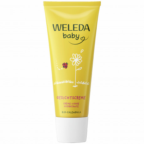 WELEDA baby CALENDULA Gesichtscreme, 50 ml, Детский крем для лица с календулой и миндальным маслом для чувствительной кожи, 50 мл