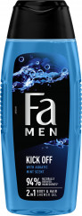 Fa Men Kick Off 2in1 Duschgel 400 ml, Мужской гель для душа FA Kick Off 2 в 1 для тела и волос с акватическим мятным ароматом, 400 мл