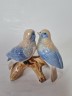 Статуэтка винтажная "Две голубые птички на ветке", фарфор, 16 х 9 см, 1960-70гг.