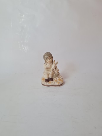 Goebel Фигурка "Девочка с кроликом", 11см х 8см, Германия, 1960-70гг.