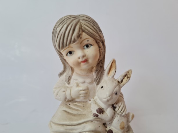 Goebel Фигурка "Девочка с кроликом", 11см х 8см, Германия, 1960-70гг.