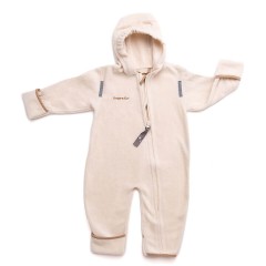 Hoppediz Overall aus Fleece Babyeinteiler creme Комбинезон из флиса детский цельнокроеный кремовый