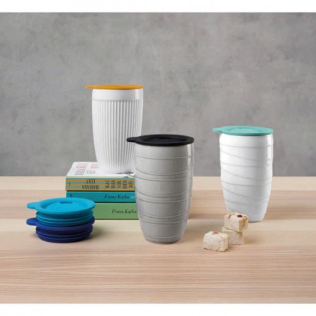 ASA SELECTION ASA Thermo Thermobecher striped weiss 0,35 L / h: 12,3 cm Термокружка ASA полосатая белая 0,35 л / высота: 12,3 см