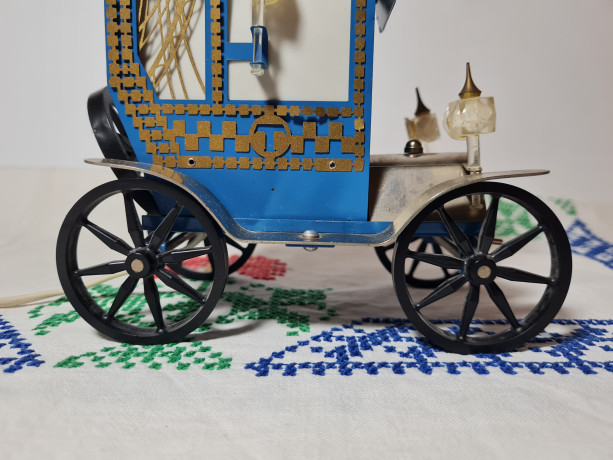 OTK Винтажная настольная лампа в форме синего автомобиля, 15см х 16см, Россия, 1950-60гг.