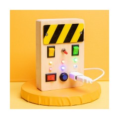 Vetaka Montessori Holzspielzeug An\/Aus Schalter fur Kinder Деревянная игрушка Монтессори с выключателем для детей.