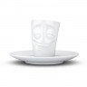 Fiftyeight Products TV Tassen Espressotasse weiss vergnugt 80 ml TV cups чашка для эспрессо белая happy 80 мл