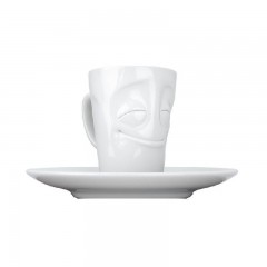 Fiftyeight Products TV Tassen Espressotasse weiss vergnugt 80 ml TV cups чашка для эспрессо белая happy 80 мл
