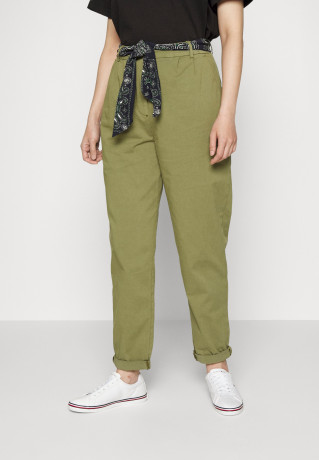 Tommy Hilfiger SCARF PLEATED TAPERED Trousers olive ШАРФ СО СКЛАДКАМИ Брюки оливковое