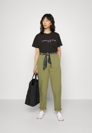 Tommy Hilfiger SCARF PLEATED TAPERED Trousers olive ШАРФ СО СКЛАДКАМИ Брюки оливковое