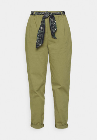 Tommy Hilfiger SCARF PLEATED TAPERED Trousers olive ШАРФ СО СКЛАДКАМИ Брюки оливковое