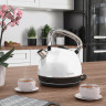 Arendo Arendo Wasserkocher, 1,7 l, 2200 W, Edelstahl, Retro Style Vintage, Uberhitzungs Trockenkochschutz, weiss Чайник Arendo, 1,7 л, 2200 Вт, нержавеющая сталь, винтажный стиль ретро, ??защита от перегрева и сухого кипения, белый