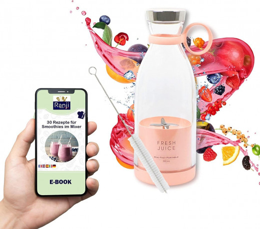 Aoucheni Aoucheni Smoothie-Maker Blender Smoothie Makers,350ml mit USB-Ladegerat, 20000r/min, 304 sus, leicht zu tragen, Anti-False-Touch Aoucheni Smoothie Maker Blender Smoothie Makers, 350 мл с зарядным устройством USB, 20000 об/мин, 304 sus, легко нос