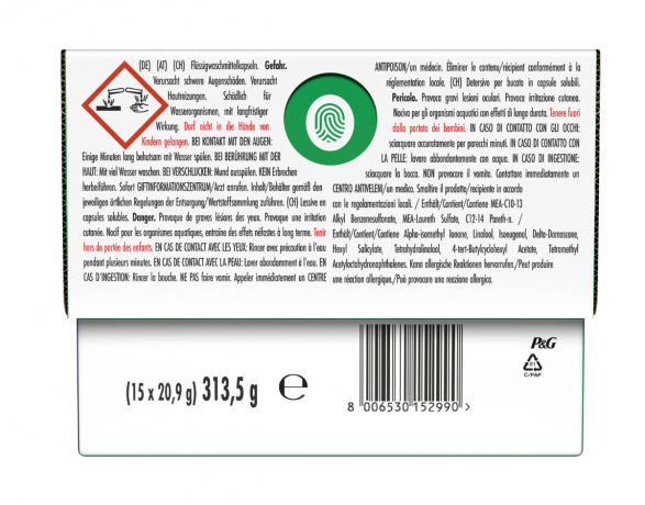 Ariel All-in-1 Colorwaschmittel Flussig Pods 15WL, Капсулы для стирки цветного белья 15шт