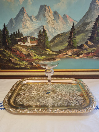 Бокал для белого вина винтажный Austen Bleikristall Bodenmais, 15,5 x 9 см, Германия, 1960-70гг.