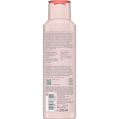 LAVERA PFLEGESHAMPOO REVITALIZE & BOOST Naturliches Koffein & pflanzliches Kollagen, 250 ml, Лавера Шампунь для укрепления волос и ухода против выпадения, био-кофеин и растительный коллаген, 250 мл