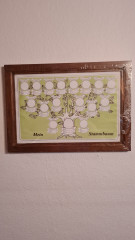 Картина винтажная &quot;Мое генеалогическое древо&quot;, в деревянной раме, 47 x 33 см, Германия, 1960-1970гг. 