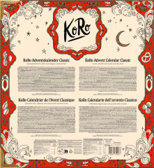 KoRo Advent Stories Classic Edition Adventskalender 2026, 23 Lebensmittel, Socken und 1154 g, KoRo Адвент-календарь Advent Stories Classic Edition 2026, 23 пищевых продукта общей массой 1154 г и носки