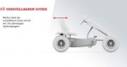 BERG Elektrisch Go-Kart mit XXL-Rahmen Race GTS Grau ab 6 Jahren Электрический картинг с рамой XXL Race GTS Grey с 6 лет