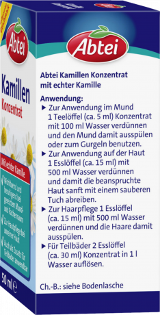 Abtei Kamillen Konzentrat 50 ml, Abtei Косметический концентрат ромашки для кожи, волос и полоскания рта, 50 мл