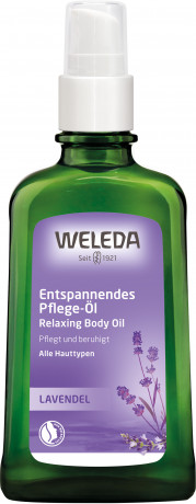 WELEDA LAVENDEL Entspannendes Pflege-Oel, 100 ml, Лавандовое масло для тела и расслабляющего вечернего массажа, 100 мл