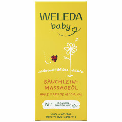 WELEDA BABY Baeuchlein-Massageoel, 50 ml, Детское масло для массажа животика с миндальным маслом, майораном, ромашкой и кардамоном, 50 мл