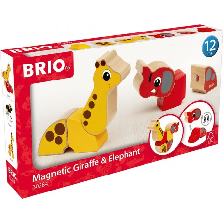 BRIO Magnet-Tiere Elefant und Giraffe Магнит животные слон и жираф