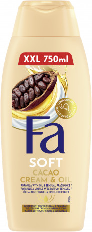 Fa Cacao Cream & Oil Duschgel 750 ml, Крем-гель для душа FA Cacao Cream & Oil с маслами и ароматом какао, 750 мл
