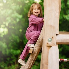 Hoppediz Overall aus Fleece Babyeinteiler beere Комбинезон из флиса детский цельнокроеный ягодка